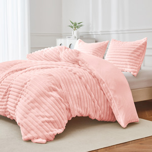 Super soft luxury faux fur stripe Duvet