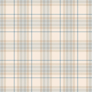 Traditional Check Wallpaper in Cream and Blue