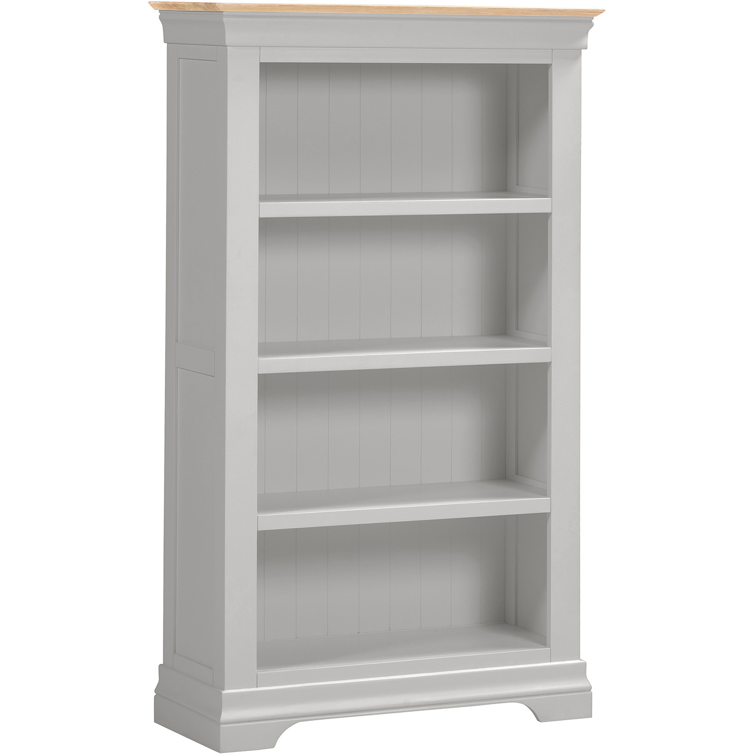 Bordeaux Bookcase Fully Assembled - Pebble Grey