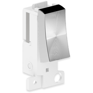Wireless Kinetic Mini Grid Switch Satin Chrome Eco Series 1 Gang