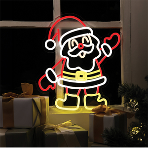 Xmas Haus 36X40cm Neon Santa 1.5M Cable Usb Indoor