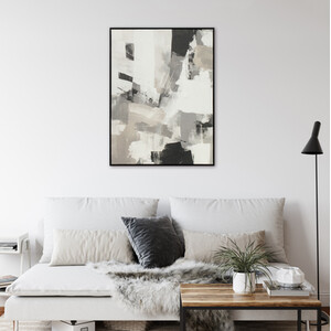 Monochrome Abstract Framed Canvas