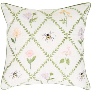 Gardenia Embroidered Cushion