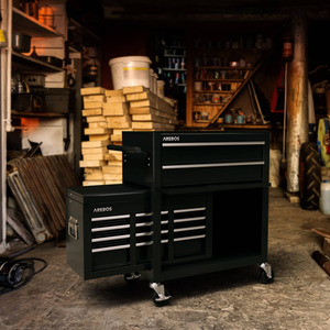 Tool Cabinet Cart Workshop Trolley Portable 9 Drawers