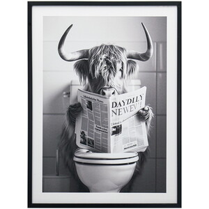 Humorous Highland Cow Framed Print
