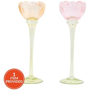 Spring Tall Floral Candle Holder