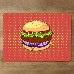 The pop art illustration of burger Designer Placemat Set
