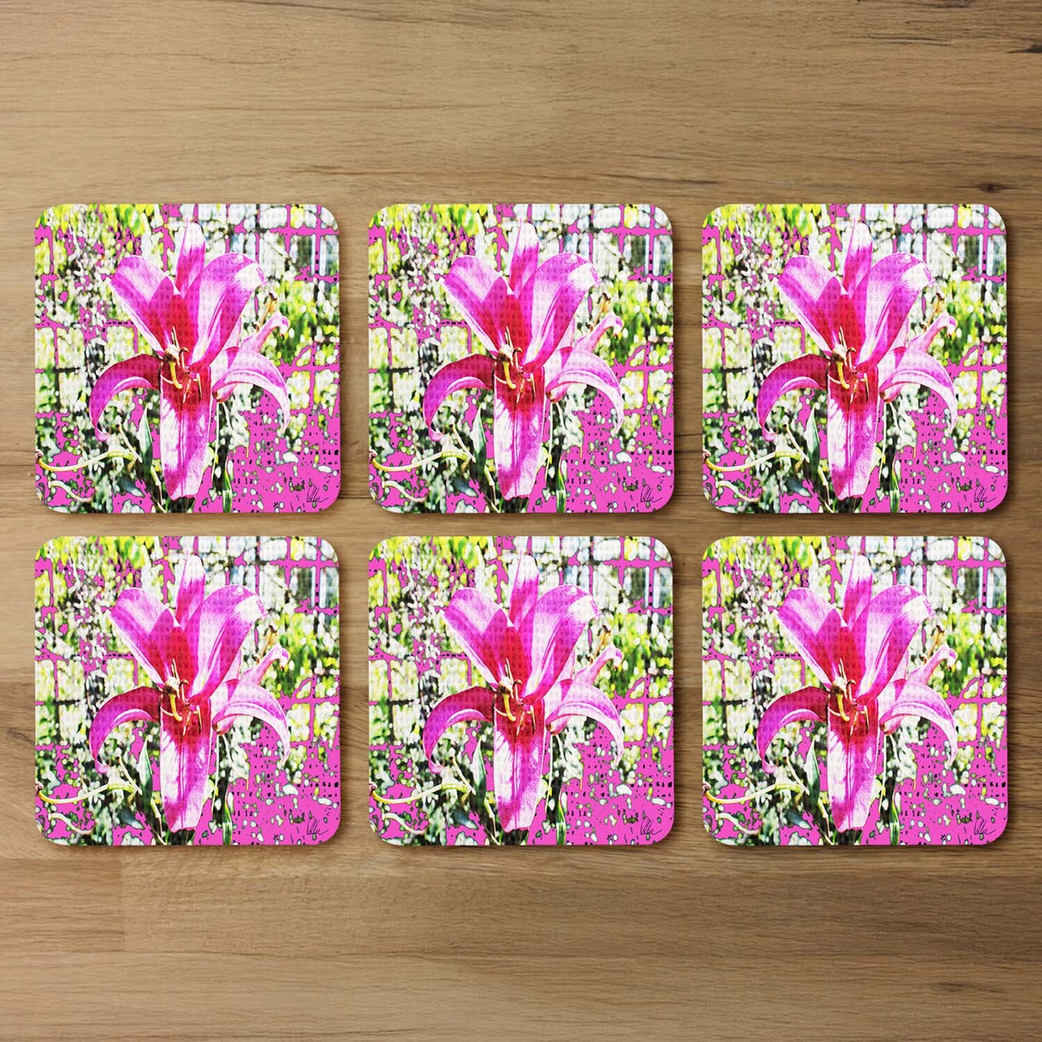 Pink Flower Coaster - Pink