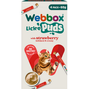 Pack of 4 Webbox Lick-E-Puds Cat Treats