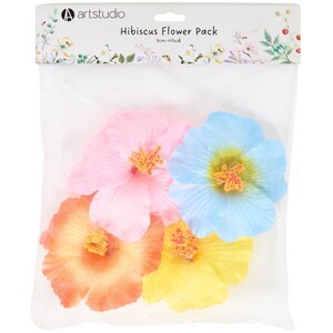 Pack of 4 Artificial Hibiscus Flowers