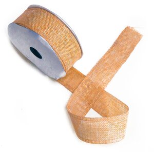 Vintage Orange Natural Texture Ribbon for Gift Wrapping Decor