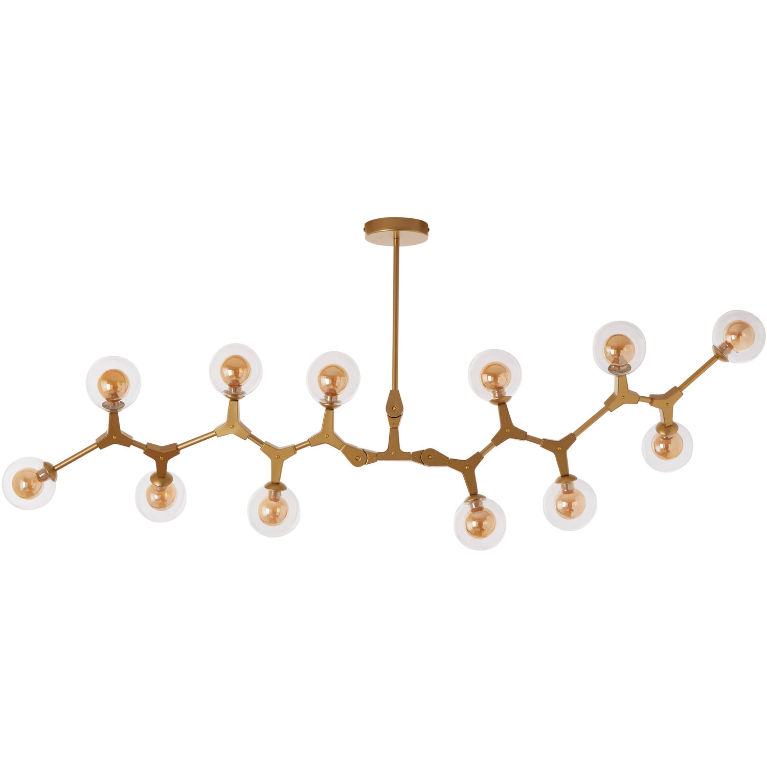 Abira 12 Arm  Gold Finish Pendant Light - Gold