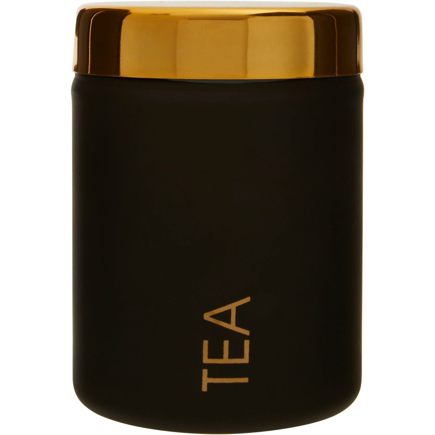 Liberty Black Enamel Finish Tea Canister - Black