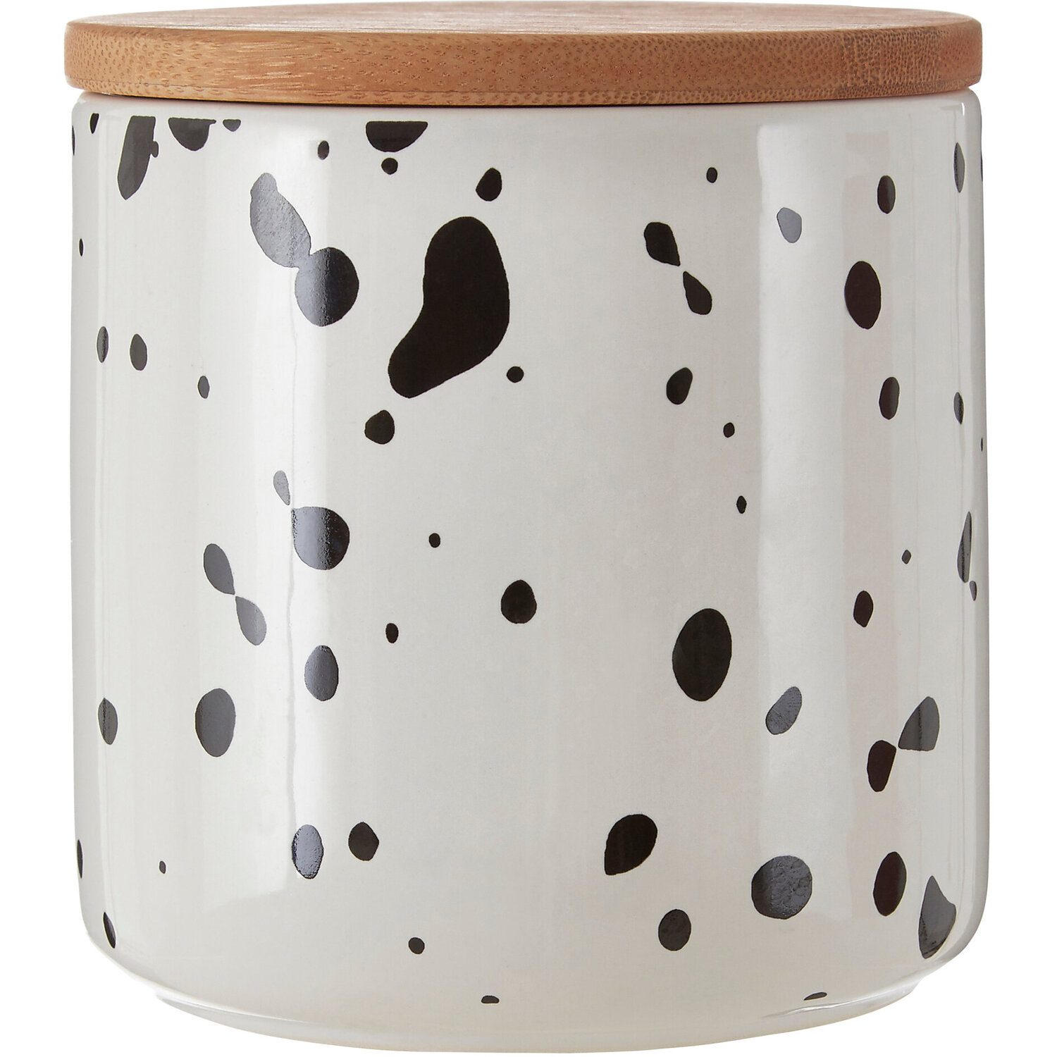 Speckled Medium Storage Canister - White