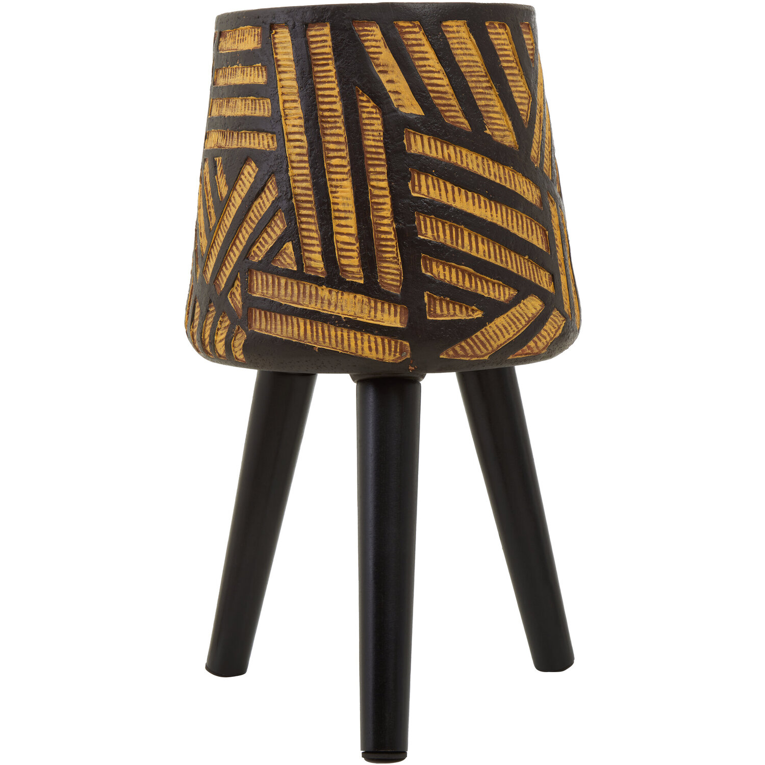 Darnell Natural And Black Planter With Angular Legs - Black
