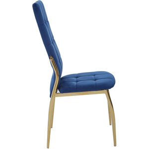 Tamzin Blue Velvet High Back Dining Chair