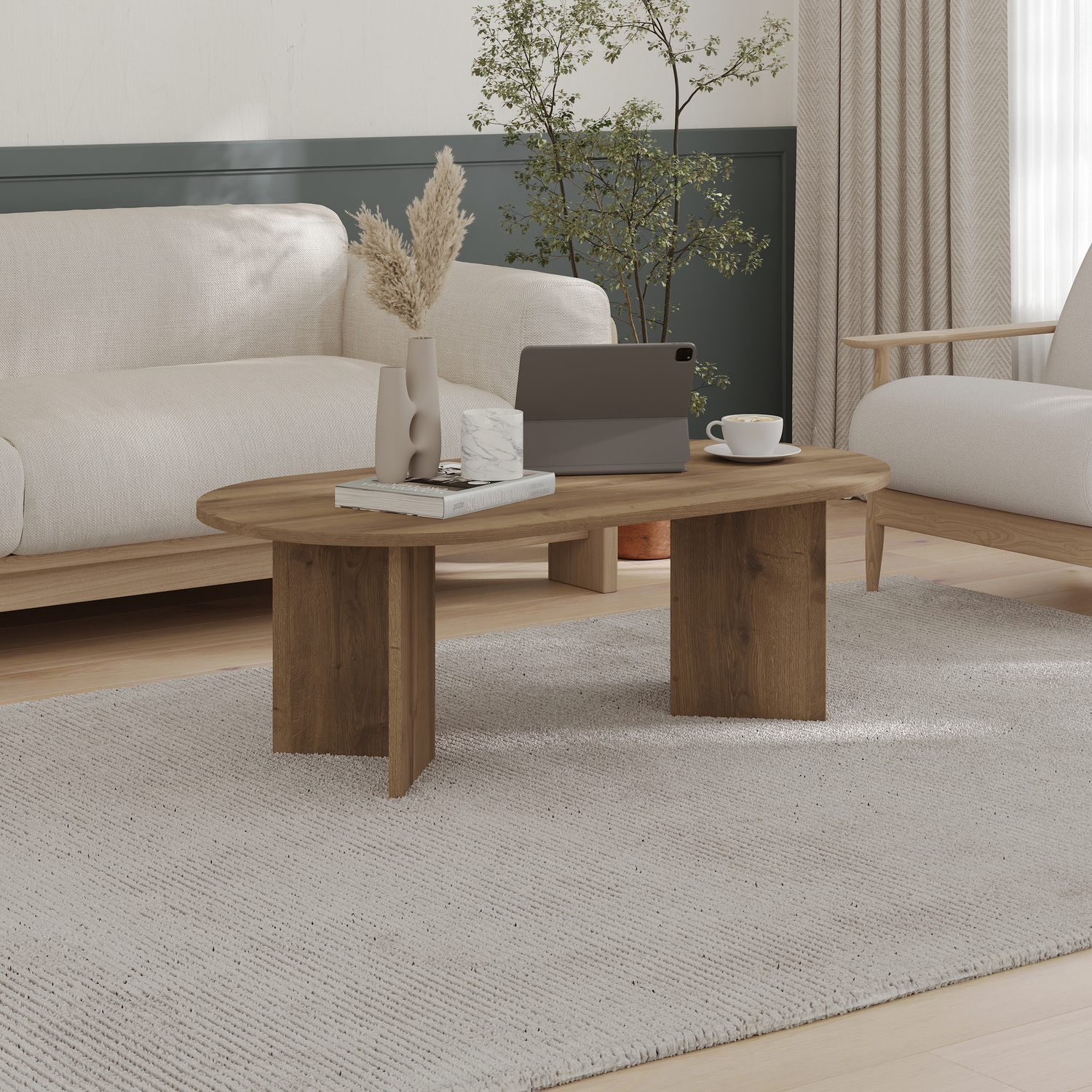 Decortie Sable Coffee Table - Dark Oak Effect