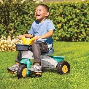 Dolu My First Trike Tricycle Ride 3 Wheeled Ride With Carry Basket - White, Teal