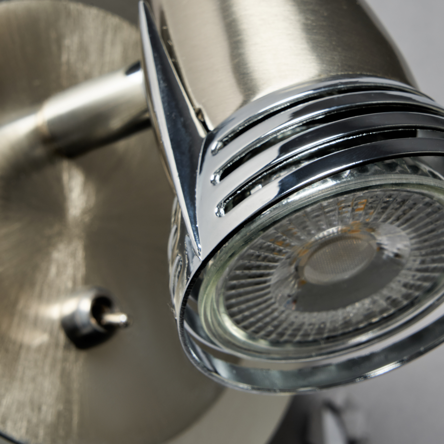 Gemini 1 Light Spotlight Wall Light - Satin Nickel - Satin Nickel