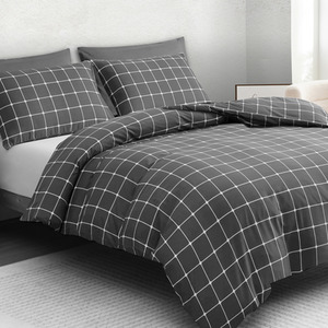 Premium Reversible Duvet Cover Set with Zipper Closure and Corner Ties