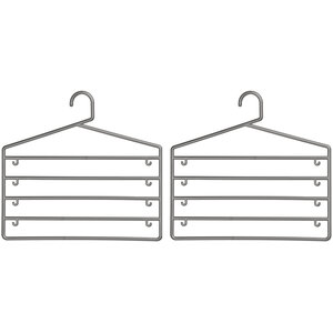 Set Of Two Grey Plastic Trouser Organiser