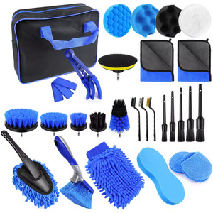 Car Detailing Brush Set Kit for Interior Exterior Wheels