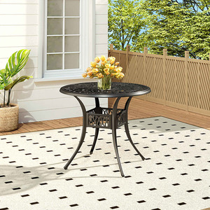 Vintage Patio Garden Table With Umbrella Hole