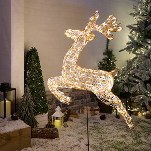Brown Acrylic Prancing Stag