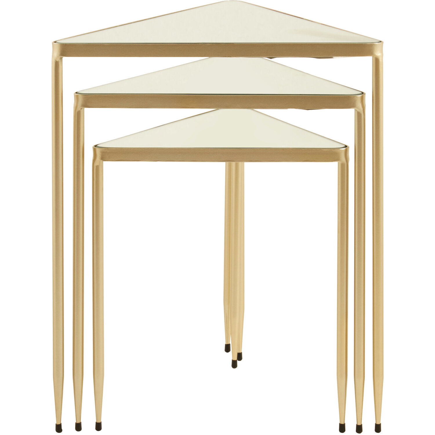 Avantis Set of 3 Triangle Nesting Tables - Gold