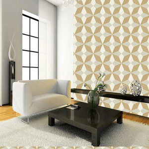 Linear Diamond Geometric Retro Vinyl Wallpaper