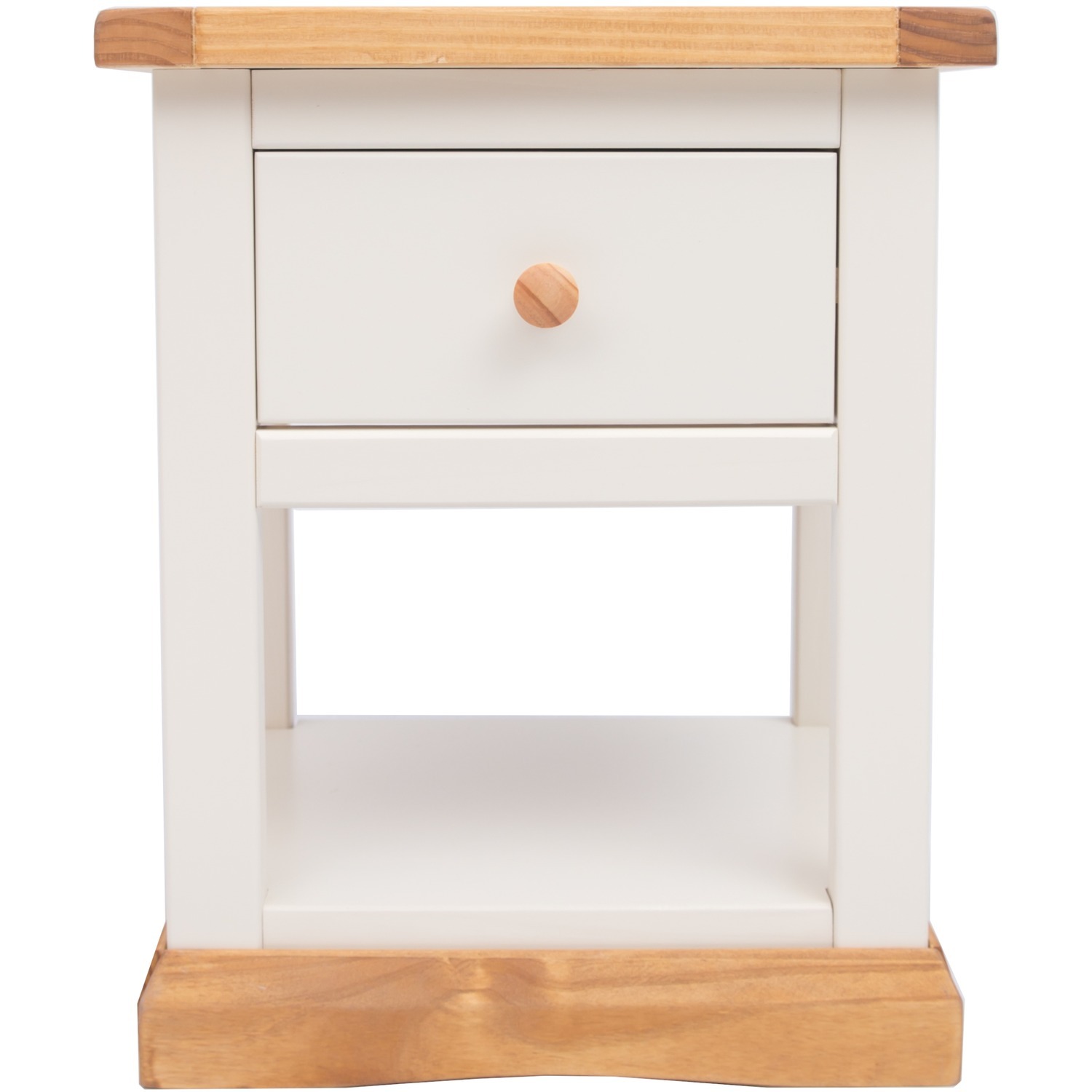 Cabinet Bits Trevi 1 Drawer Bedside Table With Shelf - White