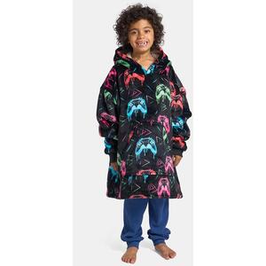 OHS Kids Neon Drip Gaming Print Hoodie Blanket