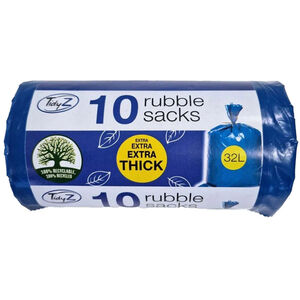 Tidyz Plastic 32L Thick Bin Bags (Pack of 10)