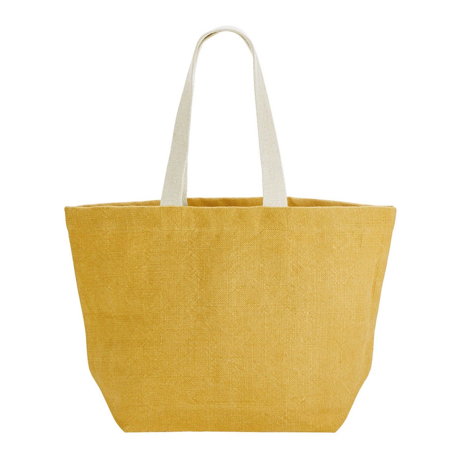 Westford Mill Washed Jute Beach Soft Touch Tote Bag A - Saffron