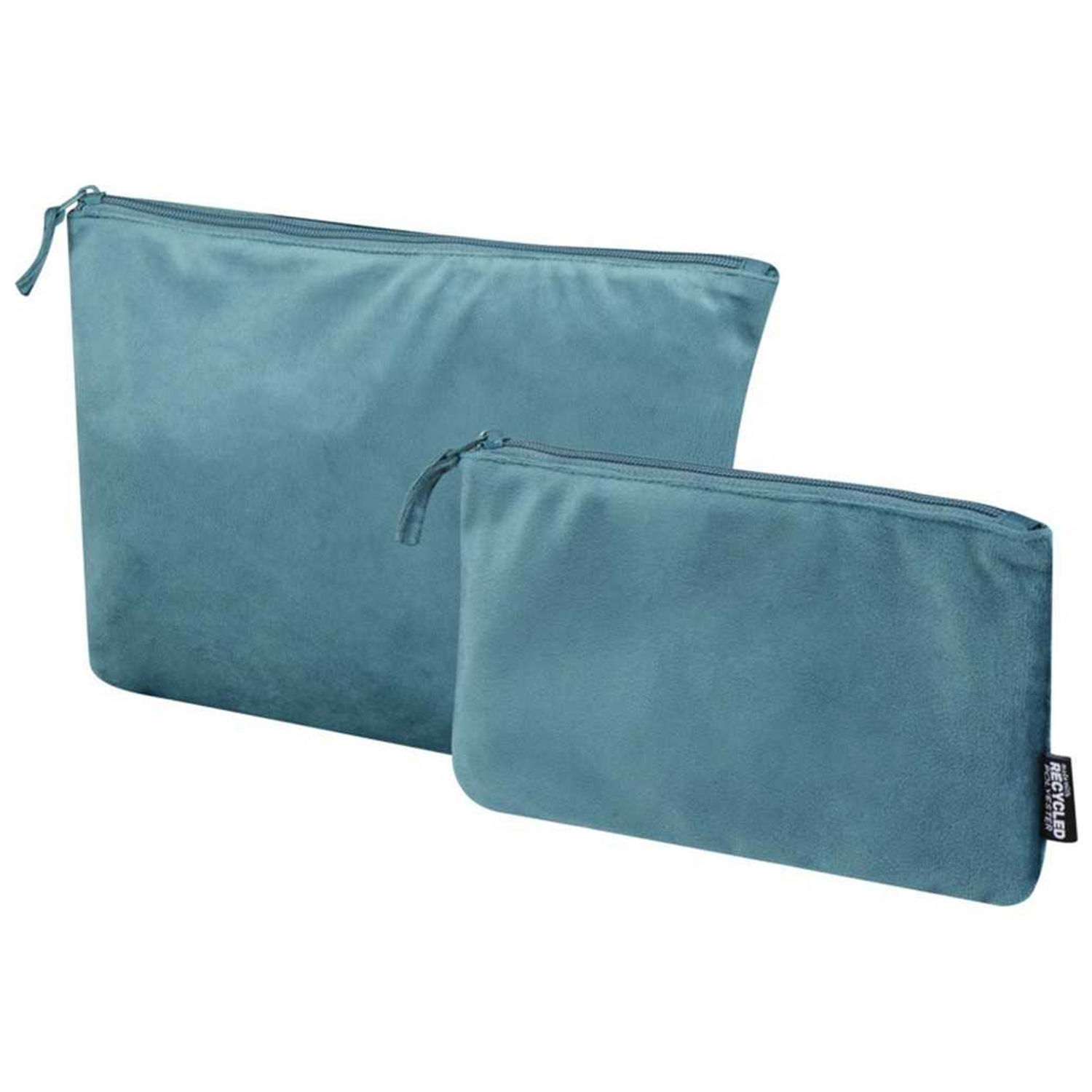 Floso Swift Velvet Recycled Toiletry Bag (Pack Of 2) - Deep Sea Green