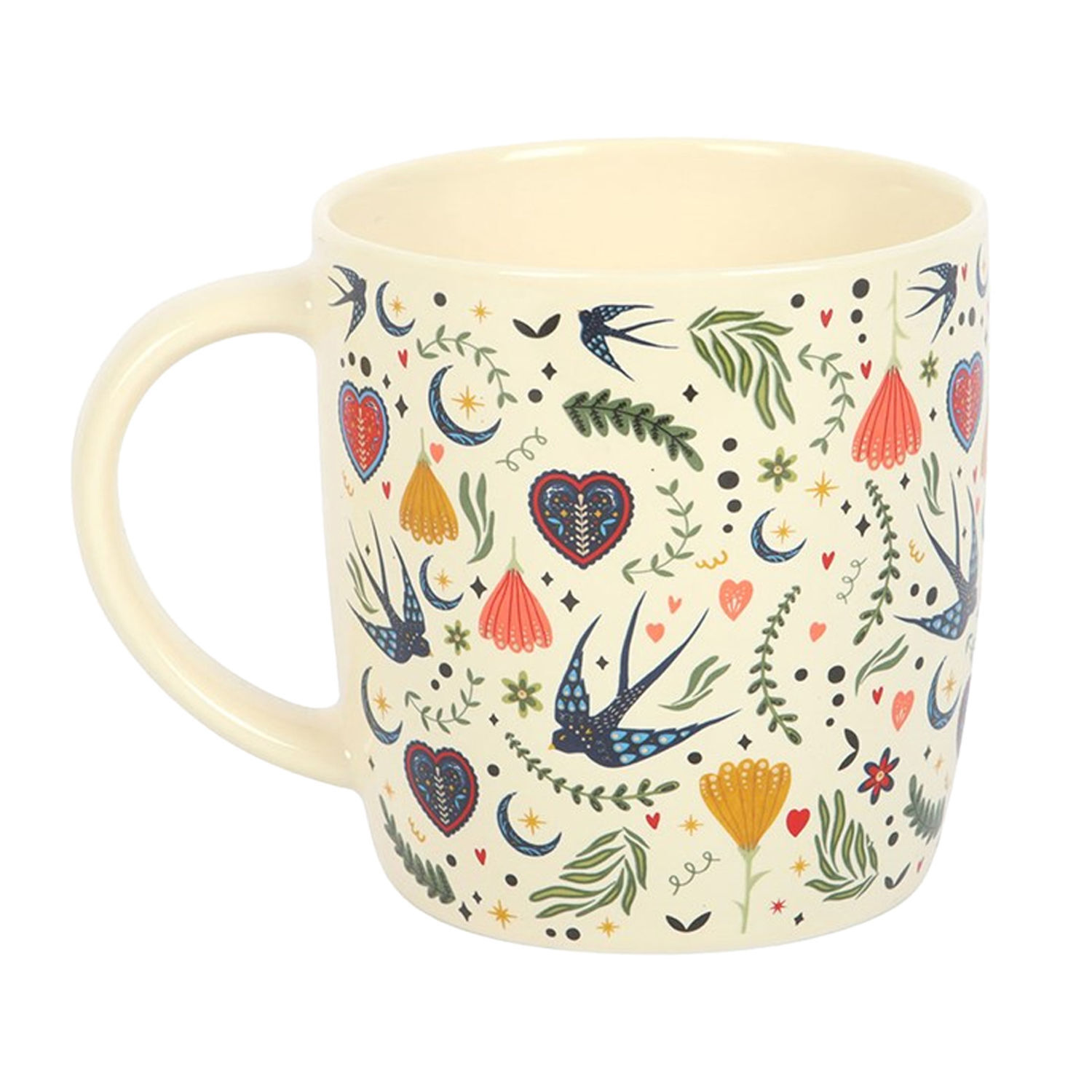 Something Different Midnight Bloom 350Ml Mug - Cream/Multicoloured