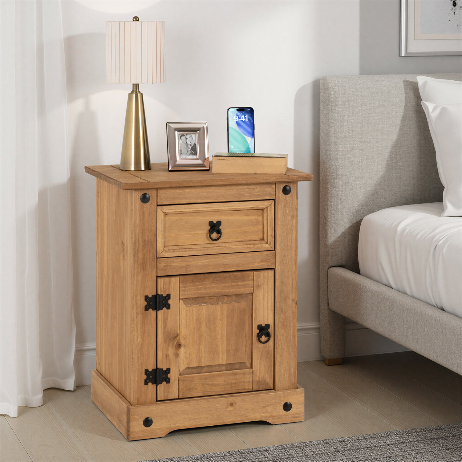 Seconique Corona Essentials 1 Door 1 Drawer Bedside