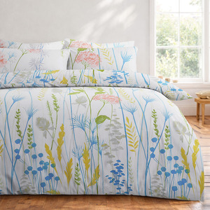 Wild Meadow Floral Duvet Cover Set Easy Care Bedding