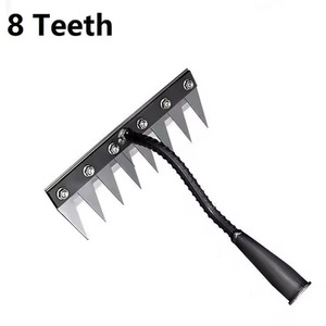 8Tooth Garden Rake Soil Loosening Weeding Tools