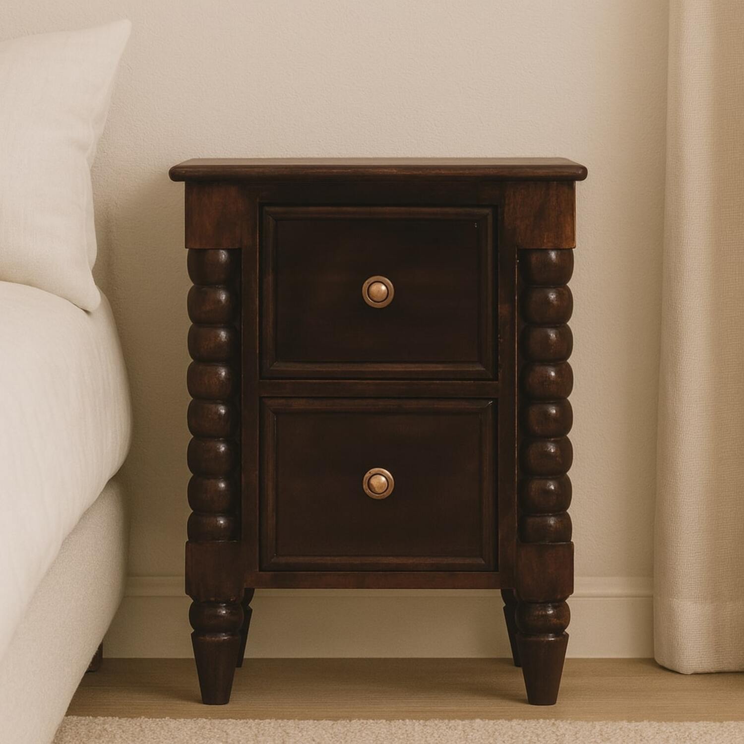 Artisan Furniture Spindle Winewood Nightstand - Brown