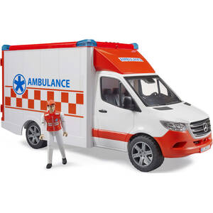Bruder MB Sprinter Ambulance with driver and L S Module Delivery Vehicle Playset