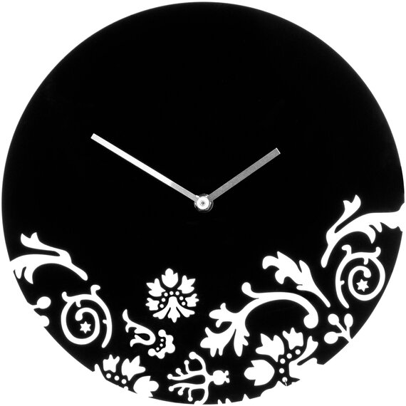 Issak 30cm Dia Black Wall Clock
