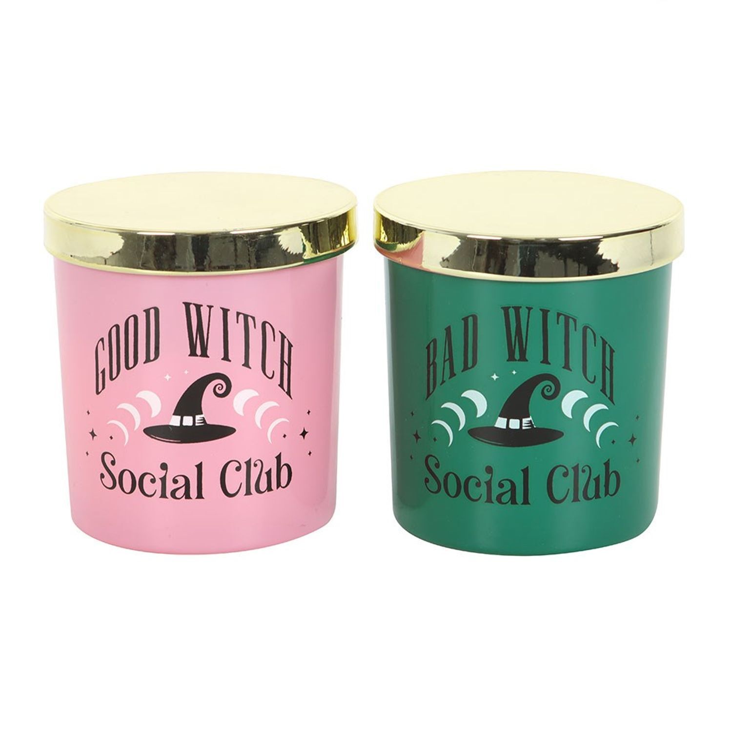 Something Different Good Witch And Bad Witch Scented Candle (Pack Of 2) - White/Pink/Green
