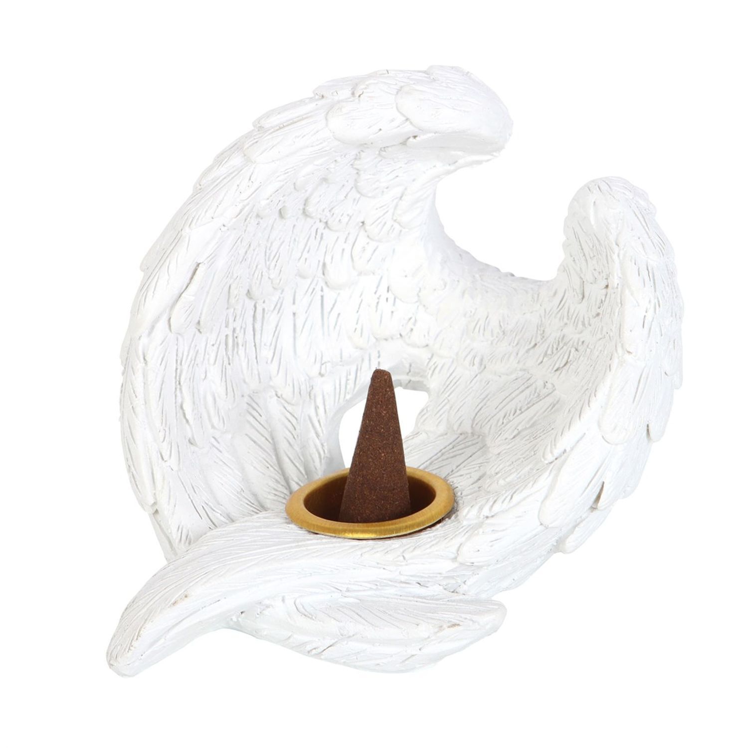  - Something Different Resin Angel Wings Incense Cone Holder White (One Size) - Image 3