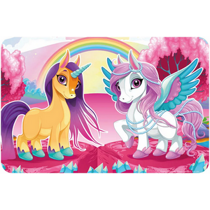 Unicorn and Pegasus Easy Plastic Reusable Placemat