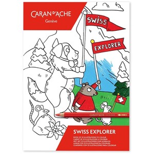 Swisscolor Colouring Book A5 - 20 Illustrations, 200gsm Acid-Free Paper