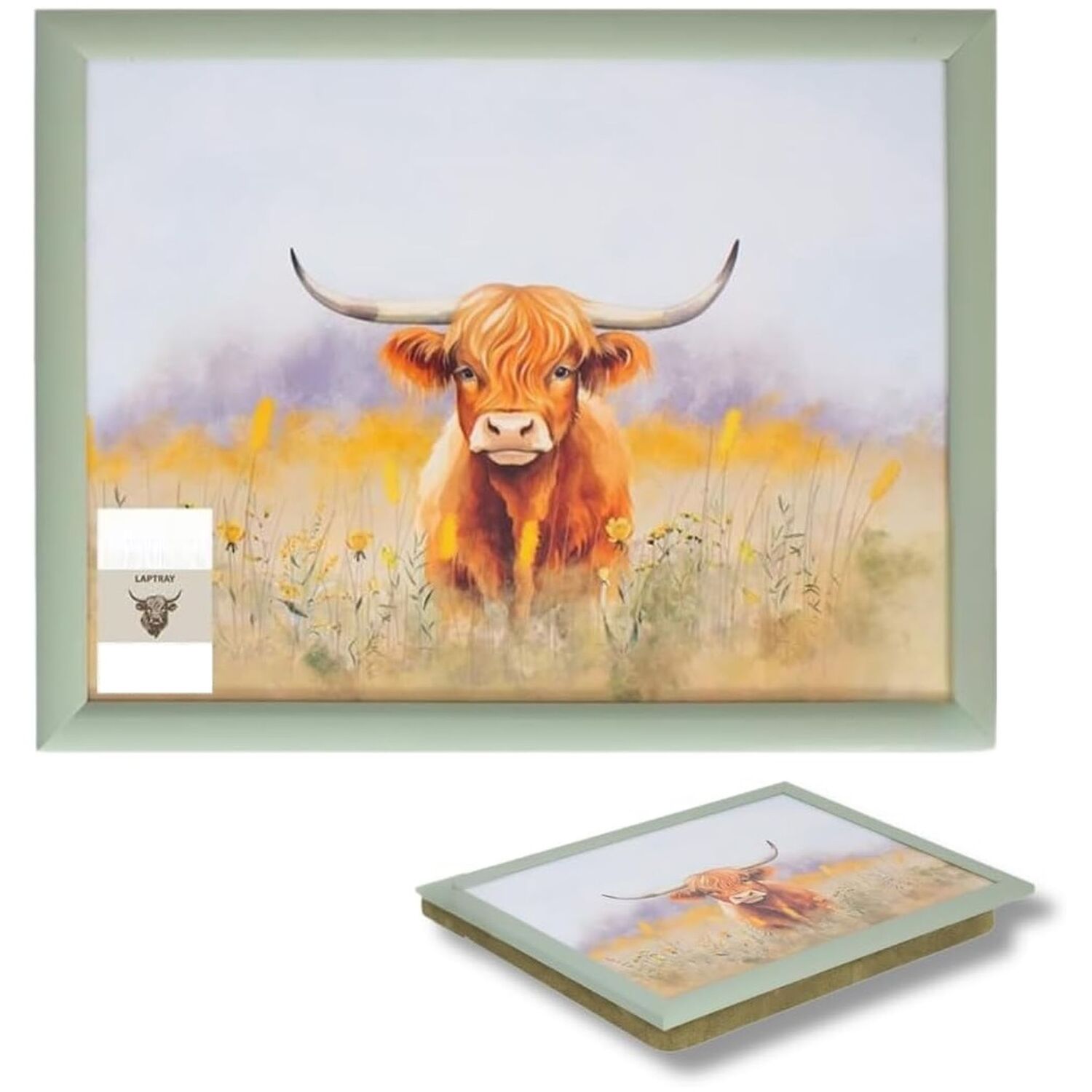 Image of Highland Cow Cushioned Lap Tray Soft&hellip;