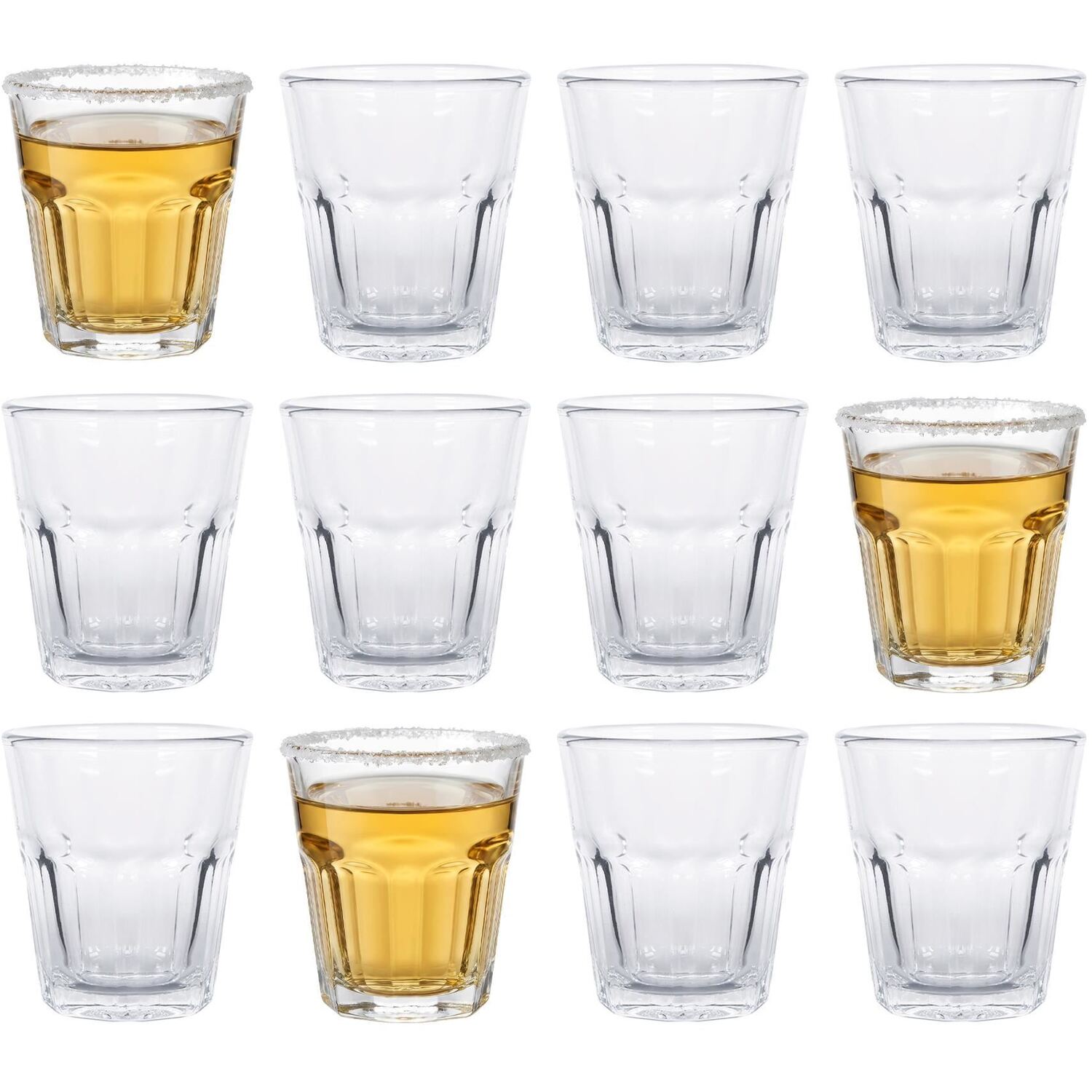 Argon Tableware Panelled Shot Glasses - 55Ml / 12