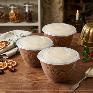 1.2 Litre (SET OF 3) Steam Pudding Bowls Space Saving With Sealable Clip On Lids