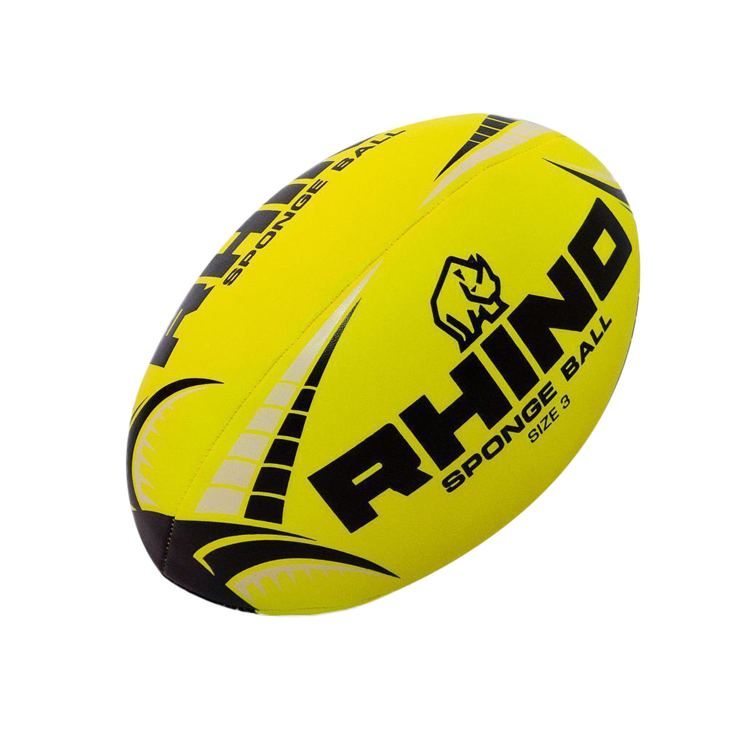 Rhino Sponge Rugby Training Ball - Yellow/Black